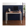 Harry Contemporary Wood and Metal Computer Desk in Oak