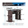 Complete Computer Workstation Desk With Storage, Chocolate