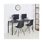 Harry Contemporary Wood and Metal Computer Desk in Black and Rustic Gray