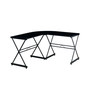 Techni Mobili L-Shaped Glass Computer Desk