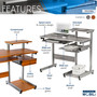 Complete Computer Workstation Desk, Grey