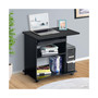 Mobile Computer Desk Office Table with Sliding Keyboard, Shelves