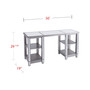 Worti Mirrored Desk Glam Style