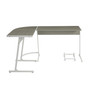 Dazenus Computer Desk, Gray & White Finish OF 00045