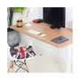Gauss Contemporary Wood and Metal Computer Desk in Maple