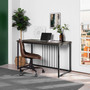 47.2" L Square Computer Desk - WALNUT & BLACK