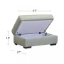 Ashlinn 43" Pastel Leather Storage Ottoman, Created for Macy's