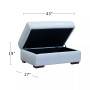 Ashlinn 43" Pastel Leather Storage Ottoman, Created for Macy's