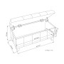 Dover Contemporary Rectangle Storage Ottoman Bench