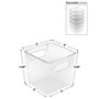 Small Square Fridge Bin with Handle, Pack of 4
