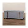 Furniture Kyra Modern and Contemporary Upholstered Storage Trunk Ottoman