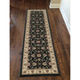 CLOSEOUT! 1592/1014/BLACK Pesaro Black 2'2" x 7'7" Runner Rug
