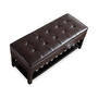 Verona Faux Leather Storage Ottoman with Shelf