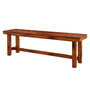 60" Rustic Farmhouse Distressed Wood Entryway Bench - Dark Oak