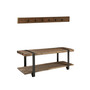 Modesto 48" Metal and Reclaimed Wood Storage Coat Hook with Bench