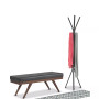 Chanelle Mid Century Modern Rectangle Ottoman Bench