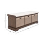 Landers 3 Drawer with Cushion Storage Bench