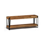 Ryegate Natural Live Edge Bench with Coat Hook Shelf Set