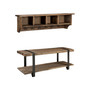 Modesto 48" Metal and Reclaimed Wood Wall Coat Hook with Bench