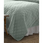 Solid Velvet Diamond Stitch 3 Piece Quilt Set, Twin