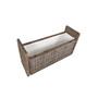 JONATHAN Y Naples Wicker Trunk Storage Bench