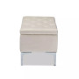 Mabel Modern and Contemporary Transitional Velvet Fabric Upholstered Storage Ottoman