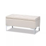 Mabel Modern and Contemporary Transitional Velvet Fabric Upholstered Storage Ottoman