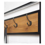 72" Industrial Metal and Wood Hall Tree - Rustic Oak