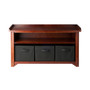 Verona Storage Bench with 3 Foldable Baskets