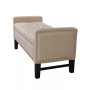 Columbus Button Tufted Storage Bench with Nailhead Trim