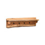 Alpine Natural Live Edge 36" Bench With Coat Hook Shelf Set