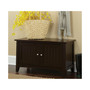 Shaker Cottage Storage Cabinet Bench, Chocolate