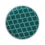 Furniture Serra Glam and Luxe Quatrefoil Upholstered Storage Ottoman
