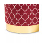 Furniture Serra Glam and Luxe Quatrefoil Upholstered Storage Ottoman