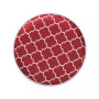 Furniture Serra Glam and Luxe Quatrefoil Upholstered Storage Ottoman