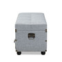 Furniture Flynn Modern Transitional Upholstered 2 Drawer Storage Trunk Ottoman