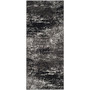 Adirondack Silver and Black 2'6" x 8' Runner Area Rug
