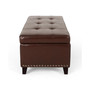 Gavin Contemporary Storage Ottoman with Nailhead Trim