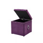 Ella Upholstered 1pc Storage Cube Ottoman With Nailhead Trim
