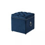 Ella Upholstered 1pc Storage Cube Ottoman With Nailhead Trim