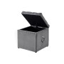 Ella Upholstered 1pc Storage Cube Ottoman With Nailhead Trim