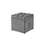Ella Upholstered 1pc Storage Cube Ottoman With Nailhead Trim