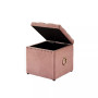 Ella Upholstered 1pc Storage Cube Ottoman With Nailhead Trim