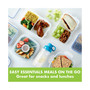 Easy Essentials On the Go Meals Divided Rectangular Food Storage Containers, 34-Ounce, Set of 3