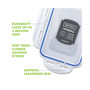 Easy Essentials On the Go Meals Divided Rectangular Food Storage Containers, 34-Ounce, Set of 3