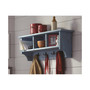Country Cottage Coat Hook with Storage Cubbies, Blue Antique Finish
