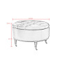 Elizabeth Hidden Storage Round Ottoman