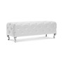 Arabella Crystal Tufted Faux Leather Bench