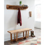 Alpine Natural Live Edge Wood 48" Coat Hooks With Shelf