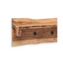 Alpine Natural Live Edge Wood 48" Coat Hooks With Shelf